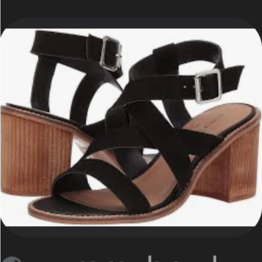 Black Strappy Heeled Sandals